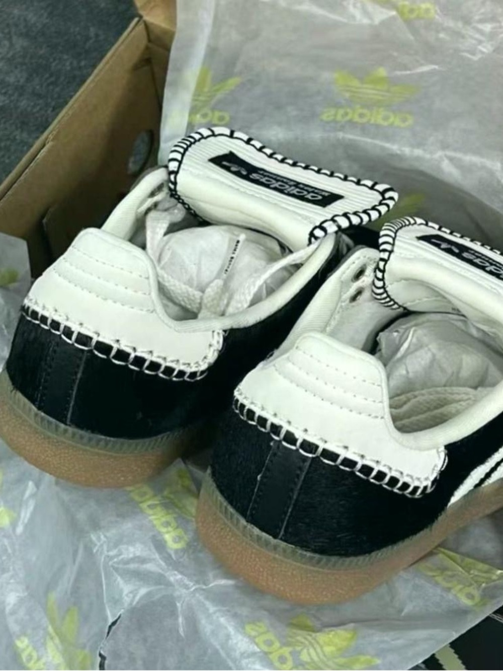 Wales Bonner X Adidas Samba Pony Sneakers - Black & Cream - Picture 5 of 5